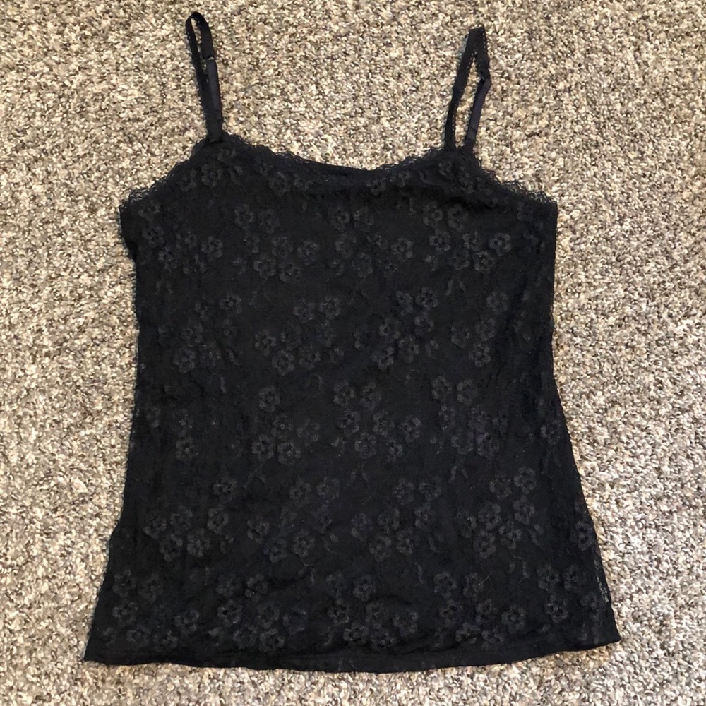 Black Lace ELLE Camisole Tank Top - Picture 1 of 5